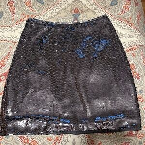 ASOS Grey Sequin Mini Skirt